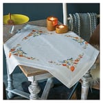 Vervaco Tits and Alkkenge Tablecloth Kit, Off-White, ca. 80 x 80 cm