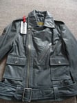 Superdry Premium Brittle Biker leather jacket Size Small NEW+TAGS