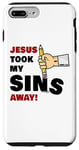 Coque pour iPhone 7 Plus/8 Plus Jesus Took My Sins Away: Kids Christian Faith Cartoon Gospel
