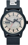 Puma Montre pour Homme Ultrafresh, mouvement solaire, boîtier en plastique ProPlanet gris 48 mm avec bracelet en textile ProPlanet, P5104