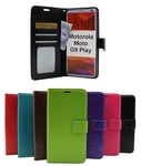 Crazy Horse Wallet Motorola Moto G9 Play (Svart)