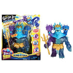 Heroes of Goo Jit Zu Deep Goo Sea King Hydra Figurine Triple Attaque Pouvoir Gluant 3 en 1. avec Effets de Combat Lumineux et sonores !
