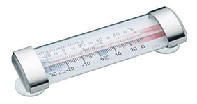 KitchenCraft Fridge Freezer Thermometer with Easy-Read Horizontal Display and Suction Cups, Plastic