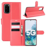 Plånboksfodral Samsung Galaxy S20 FE Röd Med Ställ