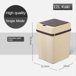 1 PCS 12L  Sensor Can Garbage Bin Automatic Induction Waste Bins with Lid A F1I2