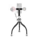 JOBY PodZilla Large Kit, Trépied Flexible avec Support de Téléphone GripTight 360, Trépied Smartphone par les Créateurs du GorillaPod, Compatible avec iPhone, Caméra Sport, Appareil Jusqu'à 2.5Kg,Gris