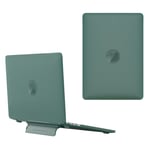 Macbook Pro 13 (2016-2022) Plast Skal med Stativfunktion - Frostat Grön