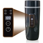 Gotrays - Bouilloire portable, chauffage électrique 3 en 1, bouilloire, petite bouteille de thermomètre de voyage, bouteille d'eau, tasse chauffante,