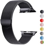 VIKATech Replacement Strap Compatible with Apple Watch Strap 44mm 42mm, Stainless Steel Replacement Bracelet Strap for iWatch Series 5/4/3/2/1 Black