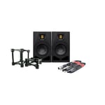 ADAM Audio - A4V Nearfield Monitos Pair,+ Iso Stands + Leads