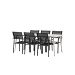 Venture Home Matgrupp Lina med 6 Santorini Stolar Dining Table - Beige 200*90 _1+ Arm Chair ( GR22733