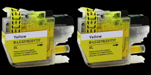 2 Compatible LC3219 (LC3217) Y XL inks for Brother J5930DW  J6530DW  J6930DW