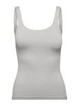 Ribbed Seamless Singlet Sport T-shirts & Tops Sleeveless Grey Aim´n