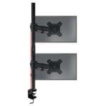 Duronic Dual Monitor Arm Stand DMT252VX1, Vertical PC Desk Mount, Extra Tall 100