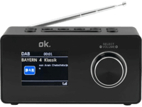 OK OCR 430-B Black Portable Digital Small Clock Radio with FM, DAB+, Bluetooth