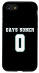 Coque pour iPhone SE (2020) / 7 / 8 0 Days Sober | Amusant Amoureux de boire de l'alcool Adulte Femme Homme