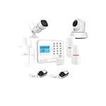 Kit Alarme Maison connectée sans Fil WiFi Box Internet et GSM Futura Blanche Smart Life et 2 caméra WiFi - Lifebox - KIT11