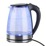 Electric Kettle 1.8L 220V 2200W Glass Electric Tea Kettle (BPA Free) Cordless with Blue LED Light, Portable Electric Hot Water Kettle with Auto Shut-Off & Boil-Dry Protection[UK STOCK]