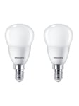 Philips LED-lyspære Mini-ball 5W/827 (40W) Frosted 2-pack E14