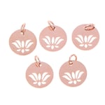 Pet Dog Paw Print Diy Charms Wholesale Stainless Steel Unicorn P Rose Gold
