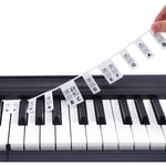 INF Avtagbara piano och keyboard etiketter 88 tangenter Vit