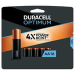 Duracell Optimum AA Batteries with Power Boost Ingredients, 16 Count Pack Double A Battery with Long-Lasting Power, All-Purpose Alkaline AA Battery for Household and Office Devices