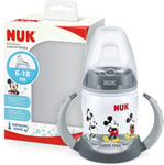 NUK First Choice+ Disney Mickey Learn-to-Drink Bottle, 6-18 Months, Temperature