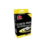 UPrint C-551XL PACK - Pack de 5 - XL - noir, jaune, cyan, magenta - compatible - remanufacturé - cartouche d'encre - pour Canon PIXMA iP8750, iX6850, MG5550, MG5650, MG5655, MG6450, MG6650, MG7150, MG7550, MX725