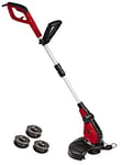 Einhell Electric Garden Strimmer with 3 Thread Spools - 30cm Auto Line-Feed Grass Trimmer, Aluminium Telescopic Handle, Rotating Head for Edging, Flower Guard - GC-ET 4530 Grass Strimmer Set