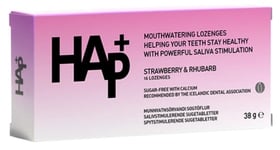HAp+ sugetabletter Jordbær & Rabarbra 38 g