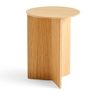 Slit Table Wood Round High Oak
