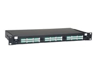 Eaton Tripp Lite Series 36-Port Lc/Lc Rackmount Fiber Enclosure Feed Through Patch Panel 1U - Patch-Panel - Rackmontering - Lc X 36 - Svart - 1U - 19"