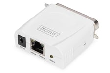 DIGITUS fast Ethernet print server., white, DN-13001-1 Print server (Parallel Po