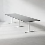 Konferensbord Modul, Storlek 360 cm, Färg Svart, Ben Vit