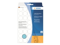 HERMA - Papper - permanent självhäftande - blå - 19 mm, rund 1280 etikett (er) (32 ark x 40) runda etiketter