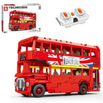 WEEGO Double-decker Bus building Set Bus Model Kit Bus Toy with Remote Control and Motors, Compatible with Lego Technic- Static