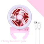 selfie light Mobile ring light for phone USB Charger Portable Fan Clip ring light for YouTube Video/Photography-Pink