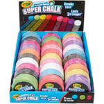 CRAYOLA Washable Outdoor Super Chalk - Assorted Colours (Box of 30) | 3 Different Ways to Colour with One Puck! | For Ages 4+