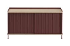 Enfold Sideboard 124 cm - Oiled Oak/Deep Red