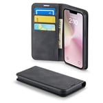Mobique iPhone 16e Slimmat fodral med kortfack, Svart