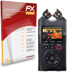 atFoliX 3x Screen Protection Film for Tascam DR-40X matt&shockproof