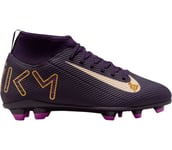 Mercurial Superfly 10 Club Mbappé FG/MG JR fotbollsskor Dam GRAND PURPLE/PALE IVORY 4