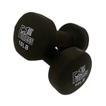Fitness First Neoprene Dipped Dumbbells (Pairs), Black, 10 LBS (Model: F1NDD 10 LBS)