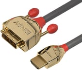 Lindy DVI-D til HDMI kabel - Gold Line - 10 m