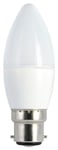 Integral ILCANDB22DE092 4.9w LED Candle Bulb, 4000K, frosted, dimmable, B22