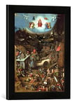 Kunst für Alle 'Image encadrée de Hieronymus Bosch Le Monde Tribunal, Pression dans la Main de Haute qualité Art Cadre de Photos, 30 x 40 cm, Noir Mat