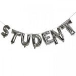 Creativ Folieballong - STUDENT Girlang 150 cm Silver