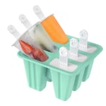 Ice Cream Mould, TAIYUNWEI Ice Lolly Mold FDA Certified Food Grade Silicone Ice Pop Maker, BPA Free Popsicle Molds Set with Sticks and Drip Guards.
