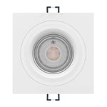 EGLO connect.z Spot LED encastrable Carosso-Z, lampe encastrée ZigBee, contrôlable par appli et commande vocale Alexa, blanc chaud – froid, RVB, dimmable, aluminium blanc mat, 9,3 cm
