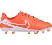 Tiempo Legend 10 Academy FG/MG JR fotbollsskor  Dam HOT LAVA/WHITE 1.5